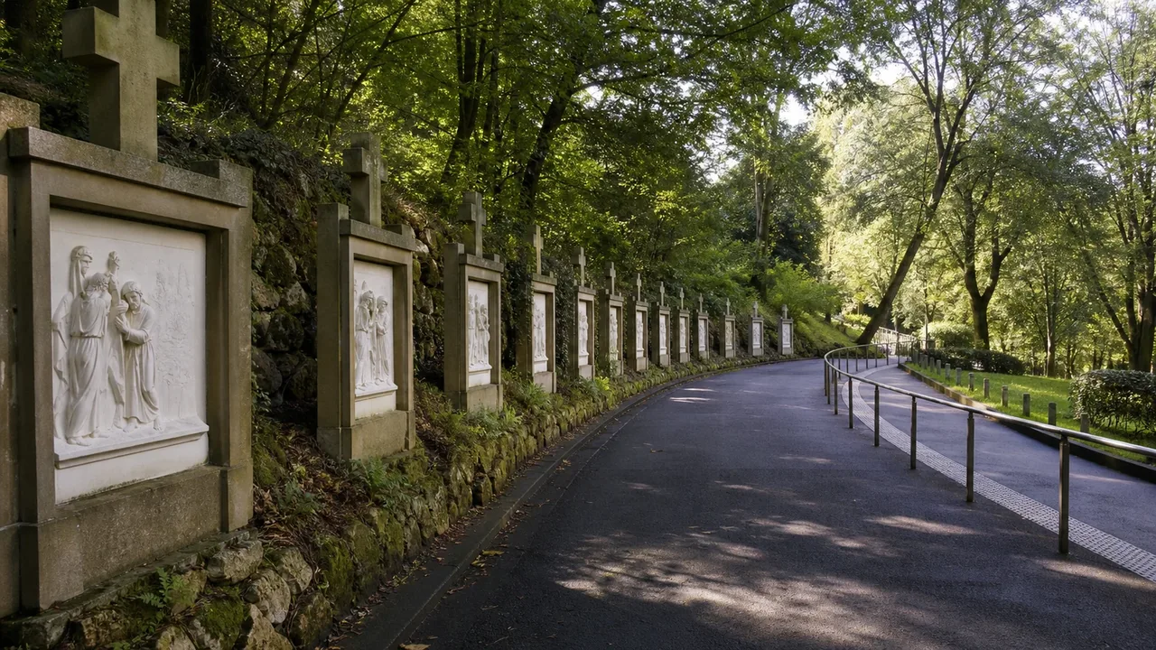 Le chemin de croix des malades à Lourdes